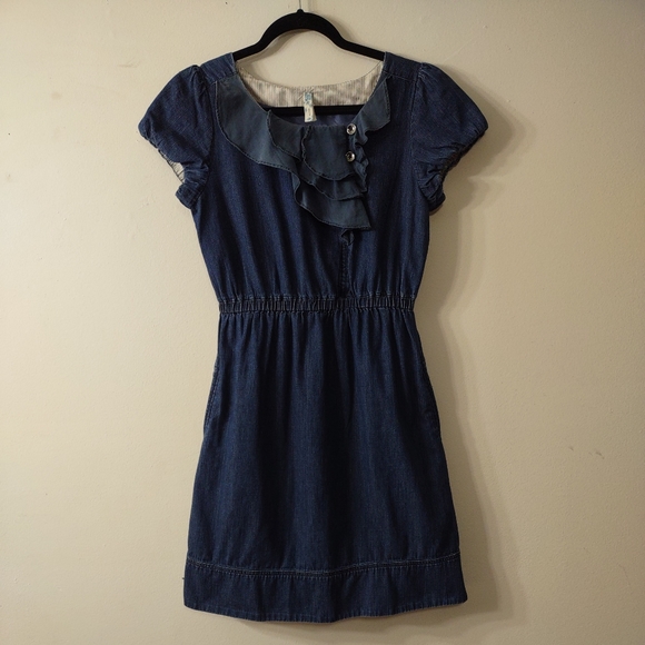 Mauve Dresses & Skirts - Anthropologie Mauve Denim Dress, Size Small